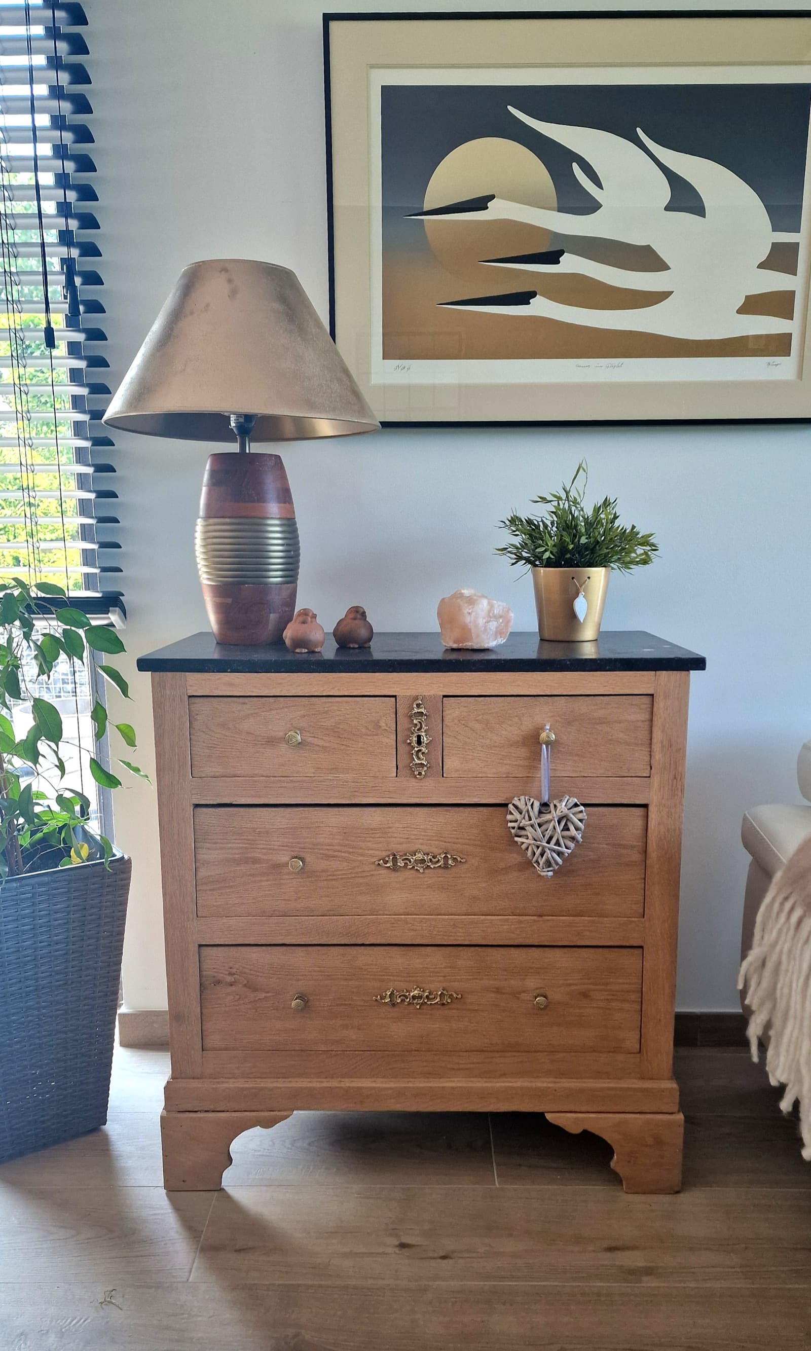 Commode en chêne rénovée — brocante Jour 9